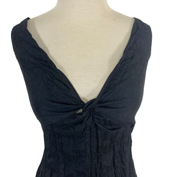 Keren Naftali 1 XS S 4 Black Dress Bodycon Evening Elegant Crinkle Packable - Picture 5 of 13